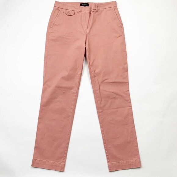 Talbots Pants - Talbots Womens Chino Pants Orange Size 6 Tapered Leg Flat Front Slash Pocket